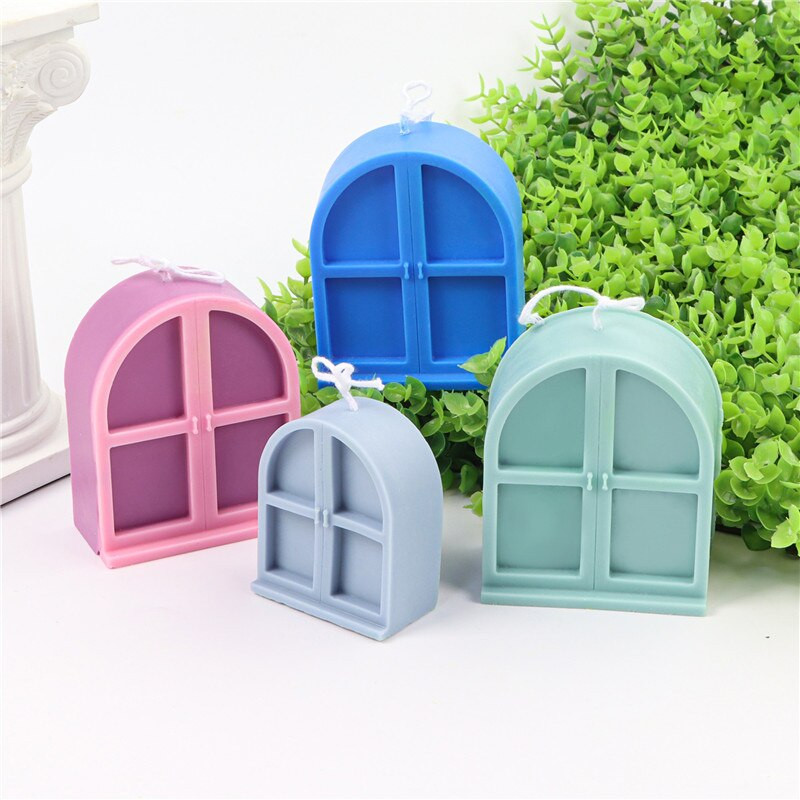 3D Arch Door and Window Aromatherapy Candle Mold Silicone Molds Silicone Crafts Form for Candles Candle Making Supplies Χονδρική