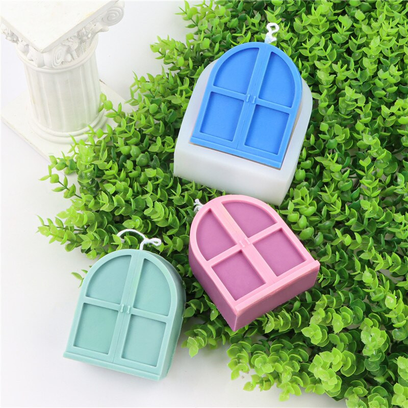 3D Arch Door and Window Aromatherapy Candle Mold Silicone Molds Silicone Crafts Form for Candles Candle Making Supplies Χονδρική