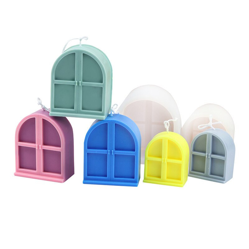 3D Arch Door and Window Aromatherapy Candle Mold Silicone Molds Silicone Crafts Form for Candles Candle Making Supplies Χονδρική
