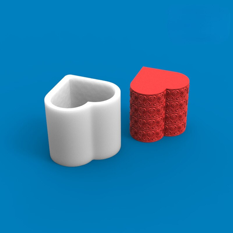 Νέο τρισδιάστατο Love Diy Candle Making Kit σε σχήμα καρδιάς Καλούπι σιλικόνης για τρισδιάστατες φόρμες για κεριά Φόρμα χειροποίητων καλουπιών σιλικόνης