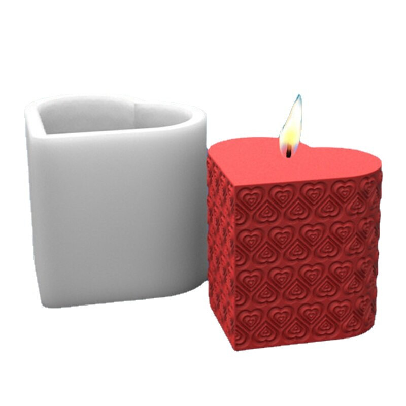 Νέο τρισδιάστατο Love Diy Candle Making Kit σε σχήμα καρδιάς Καλούπι σιλικόνης για τρισδιάστατες φόρμες για κεριά Φόρμα χειροποίητων καλουπιών σιλικόνης