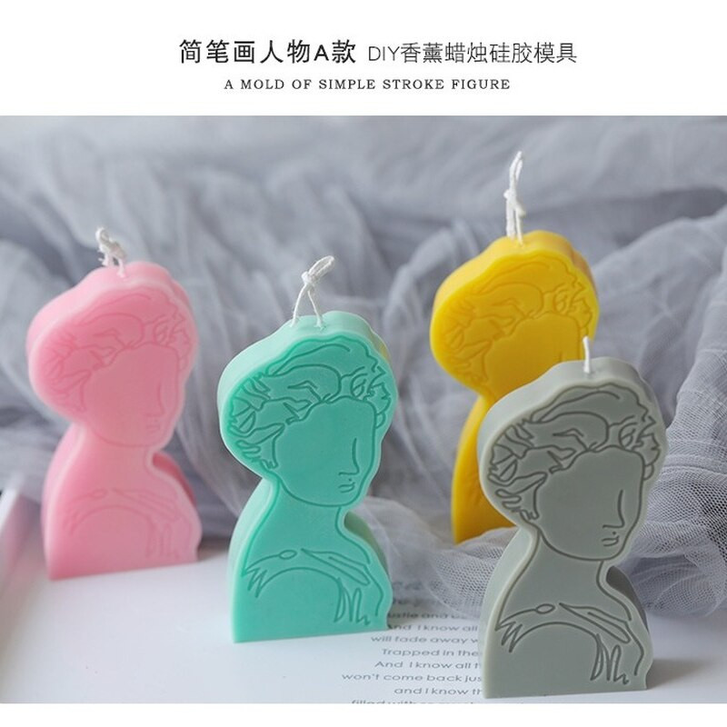 DIY silikoonküünla vorm naiste portree küünla vorm krohv aroomiteraapia vorm käsitsi valmistatud vorm auto kaunistus silikoonvorm