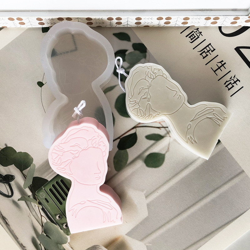 DIY silikoonküünla vorm naiste portree küünla vorm krohv aroomiteraapia vorm käsitsi valmistatud vorm auto kaunistus silikoonvorm