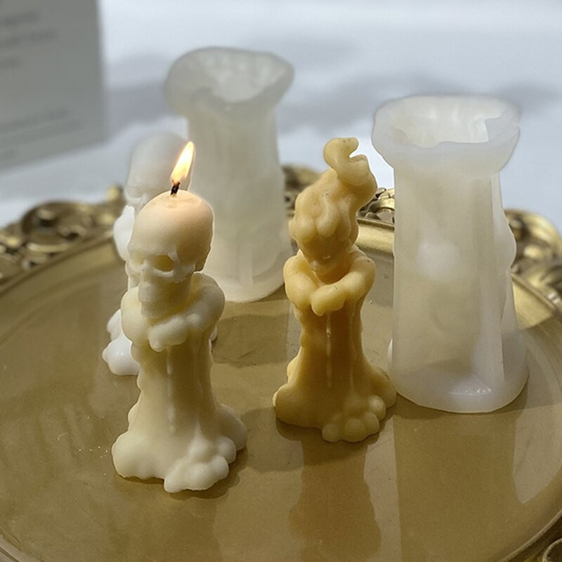 Inglite ja deemonite lõhnav küünla silikoonvormi rebenev pealuu DIY kipsnuku pealuu silikoonvorm 3D vormid vaigu jaoks käsitsi valmistatud