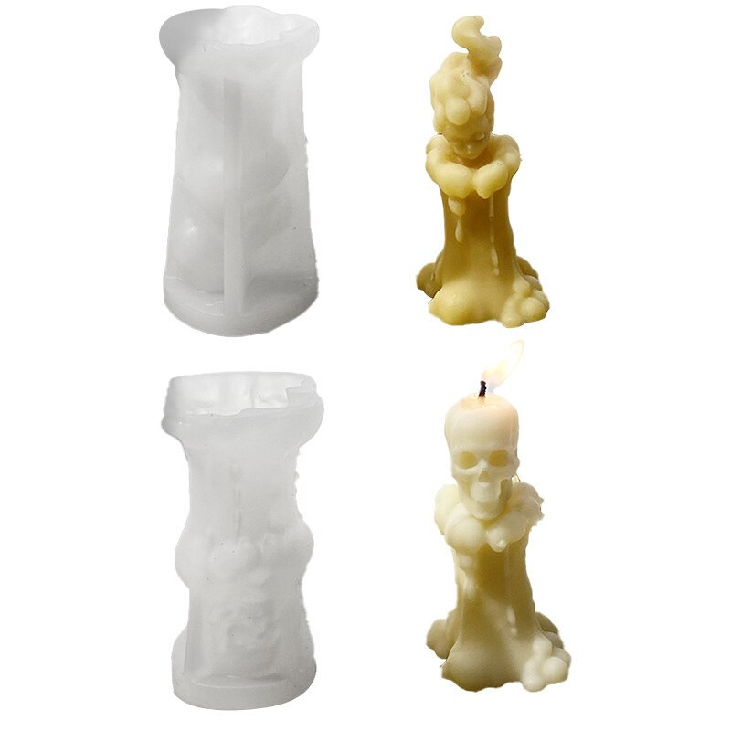 Inglite ja deemonite lõhnav küünla silikoonvormi rebenev pealuu DIY kipsnuku pealuu silikoonvorm 3D vormid vaigu jaoks käsitsi valmistatud
