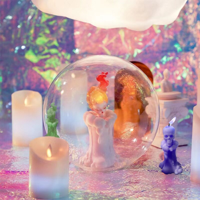 Inglite ja deemonite lõhnav küünla silikoonvormi rebenev pealuu DIY kipsnuku pealuu silikoonvorm 3D vormid vaigu jaoks käsitsi valmistatud