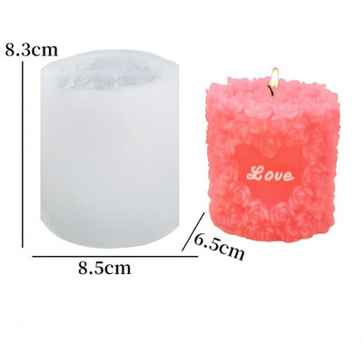Καλούπι σιλικόνης τριαντάφυλλο κεριού για την ημέρα του Αγίου Βαλεντίνου Καλούπι 3D Love Aromatherapy Γύψινο κερί Διακοσμητικό καλούπι για την ημέρα του Αγίου Βαλεντίνου Καλούπι δώρου