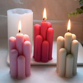 Γεωμετρική αφηρημένη φόρμα σιλικόνης κεριών Χειροποίητα κεριά καλουπιών σιλικόνης Diy κεριά κατασκευής προμήθειες Χονδρική φόρμα καλουπιών σιλικόνης