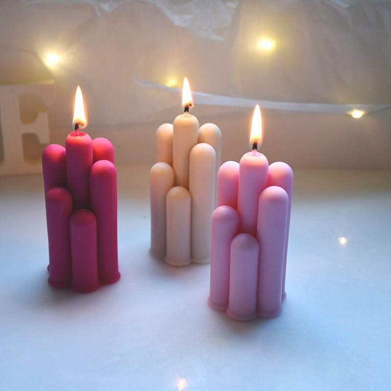 Γεωμετρική αφηρημένη φόρμα σιλικόνης κεριών Χειροποίητα κεριά καλουπιών σιλικόνης Diy κεριά κατασκευής προμήθειες Χονδρική φόρμα καλουπιών σιλικόνης