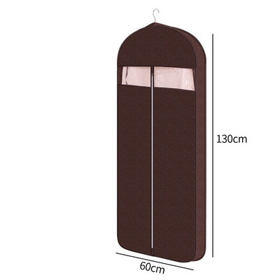 Τρισδιάστατο κάλυμμα ενδυμάτων Κρεμαστή τσέπη Οικιακό προστατευτικό παλτό Μη υφαντό ρούχο Κάλυμμα σκόνης Διαφανές με φερμουάρ