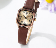 Casual ρολόι με δερμάτινο λουράκι