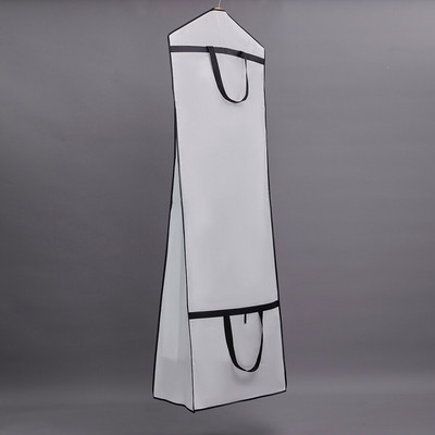 Rochie de mireasa mare respirabila Geanta de imbracaminte pliabila Huse portabile de praf cu guse foarte late pentru rochie lungă umflată LOGO imprimat