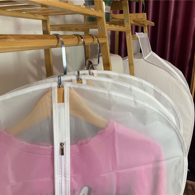 Paprastas dulkių maišelis 5 vnt / drabužių rinkinys Apsauginis dangtelis nuo dulkių pakabinamas buitiniai drabužiai permatomas palto užvalkalas kostiumo dangtelis pakabinamas kišenė