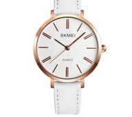 Αδιάβροχο γυναικείο ρολόι - με δερμάτινο λουράκι