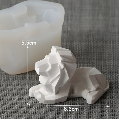 Geomeetriline lõvi šabloon küünlavorm Silikoonvorm küünalde valmistamiseks DIY käsitsi valmistatud jõulukingitused jõulude lihavõttepühade kodukaunistus