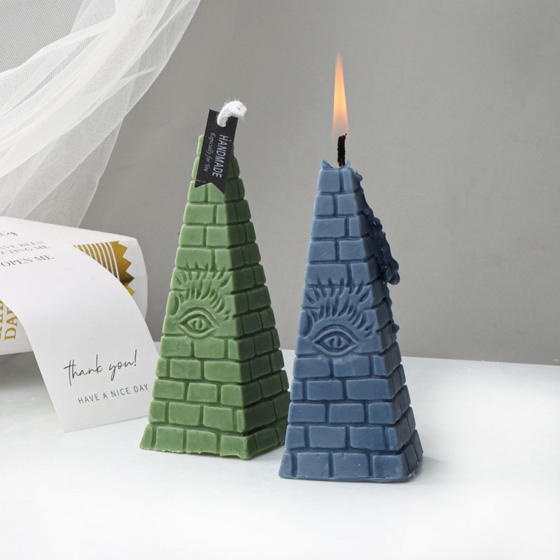 Καλούπια κεριών σιλικόνης σε σχήμα πυραμίδας για DIY χειροποίητα σαπούνια γύψου Aromath Αρωματικά καλούπια κεριών Διακοσμητικά χειροτεχνίας σπιτιού