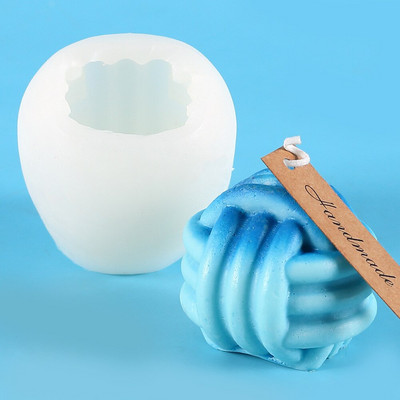 Villane palli sõlm silikoonvorm isetegemine 3D aroomiteraapia küünalde vormi krohv Tilk liim hallituskübar Kindad koogi kaunistus