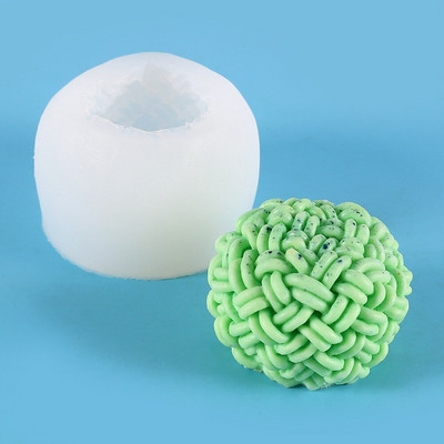 Villane palli sõlm silikoonvorm isetegemine 3D aroomiteraapia küünalde vormi krohv Tilk liim hallituskübar Kindad koogi kaunistus