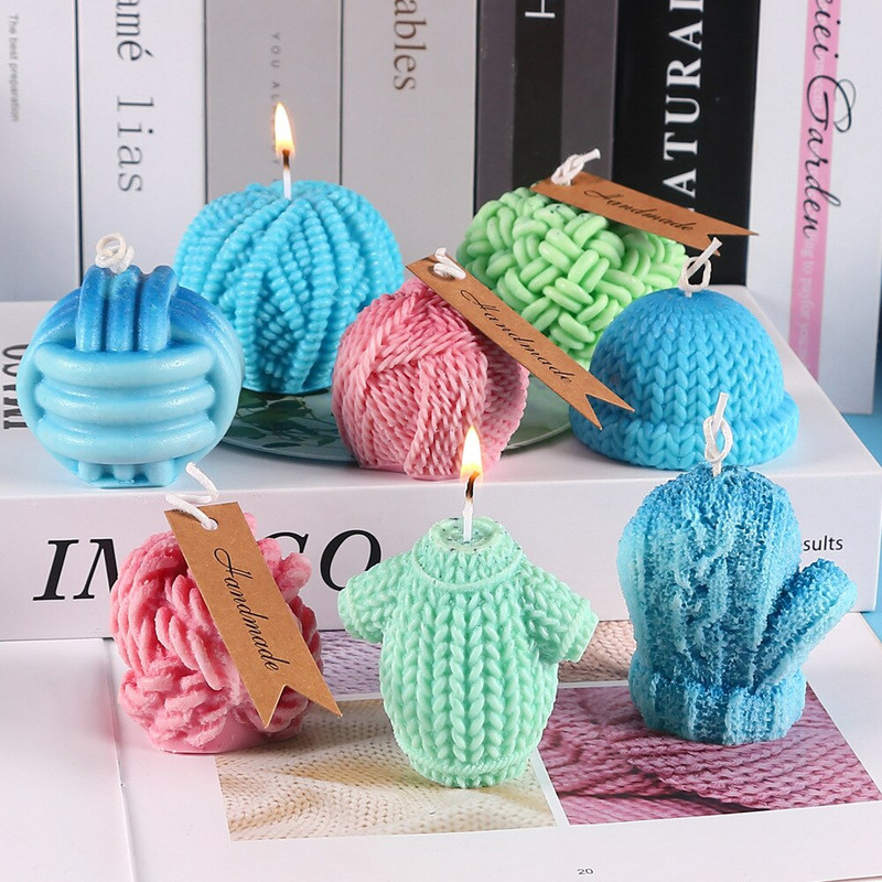 Villane palli sõlm silikoonvorm isetegemine 3D aroomiteraapia küünalde vormi krohv Tilk liim hallituskübar Kindad koogi kaunistus