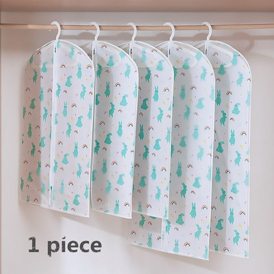 1 τεμ. Ρούχα κάλυμμα ντουλάπα παλτό κοστούμι κρεμαστή τσάντα καρτούν Εκτύπωση παχύρρευστη θήκη σκόνης τσάντες αποθήκευσης αδιάβροχα