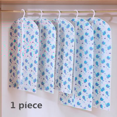 1 τεμ. Ρούχα κάλυμμα ντουλάπα παλτό κοστούμι κρεμαστή τσάντα καρτούν Εκτύπωση παχύρρευστη θήκη σκόνης τσάντες αποθήκευσης αδιάβροχα