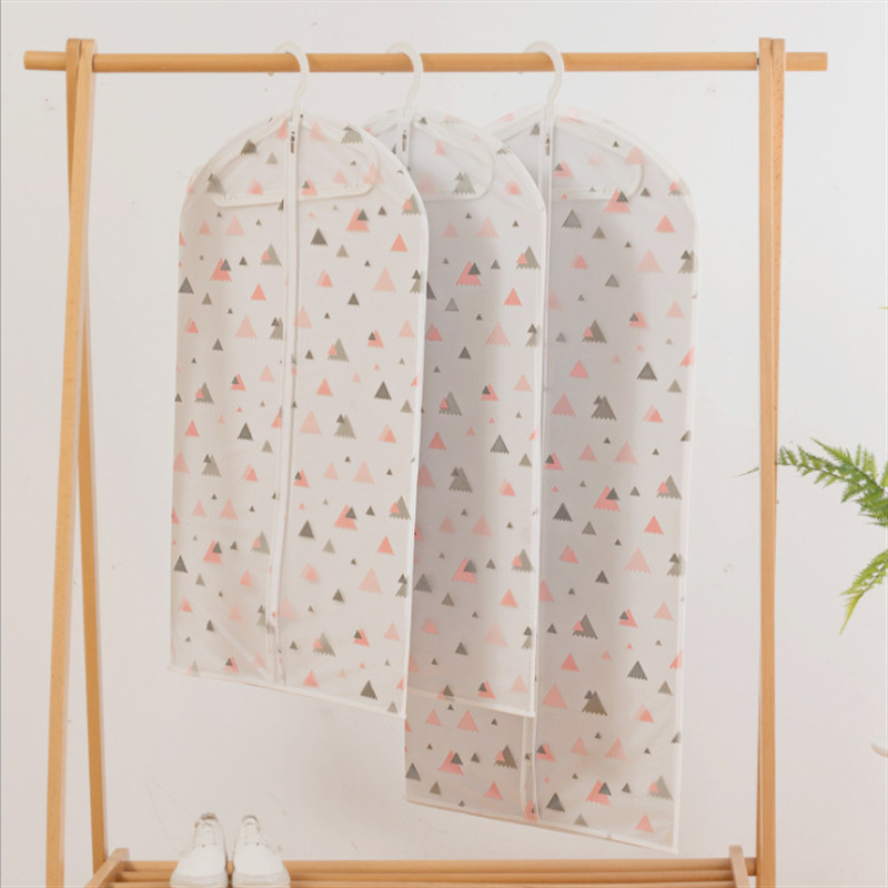 1 τεμ. Ρούχα κάλυμμα ντουλάπα παλτό κοστούμι κρεμαστή τσάντα καρτούν Εκτύπωση παχύρρευστη θήκη σκόνης τσάντες αποθήκευσης αδιάβροχα