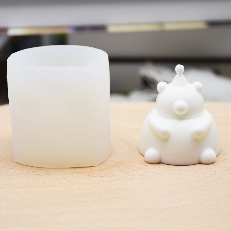 Χαριτωμένο κερί αρκουδάκι Καλούπι σιλικόνης DIY Σαπούνι Aromath Φτιάξτε στολίδι για κέικ σοκολάτας Καλούπια ψησίματος Διακόσμηση σπιτιού Handmde Festival Gifts