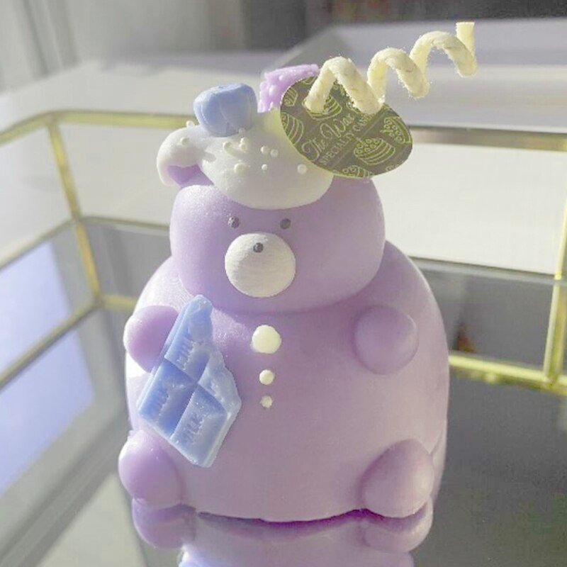 Χαριτωμένο κερί αρκουδάκι Καλούπι σιλικόνης DIY Σαπούνι Aromath Φτιάξτε στολίδι για κέικ σοκολάτας Καλούπια ψησίματος Διακόσμηση σπιτιού Handmde Festival Gifts