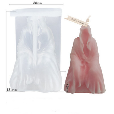 Halloween Duh mladenka mladoženja svijeća silikonski kalup DIY kostur bundeva izrada svijeća smola sapun kalup ukrasna svijeća Halloween