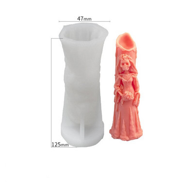 Halloween Duh mladenka mladoženja svijeća silikonski kalup DIY kostur bundeva izrada svijeća smola sapun kalup ukrasna svijeća Halloween