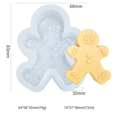 Καλούπι κεριών από σιλικόνη Χριστουγεννιάτικου Δέντρου DIY Χειροποίητο Ginger Bread Man Elk Κερί Σαπούνι Σοκολάτα Καλούπια ψησίματος Χειροτεχνία σπιτιού Διακόσμηση