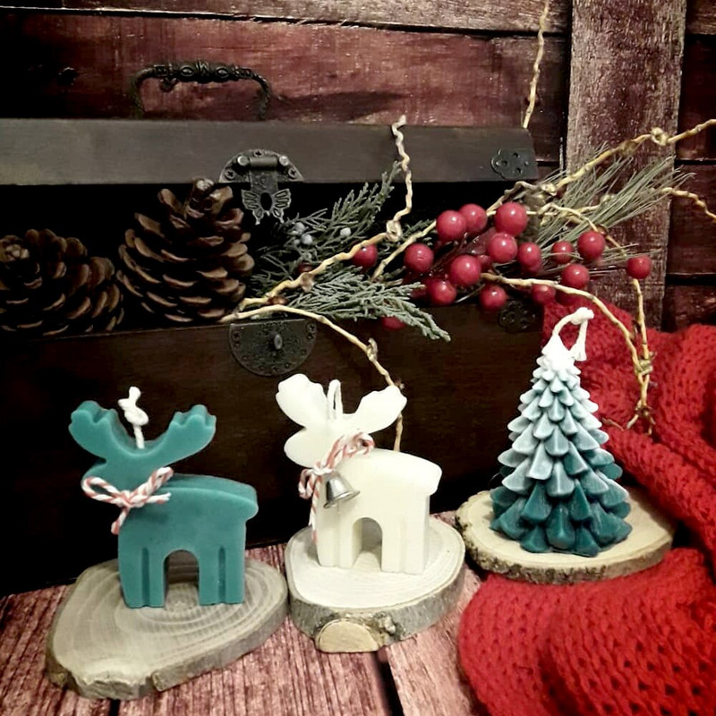 Καλούπι κεριών από σιλικόνη Χριστουγεννιάτικου Δέντρου DIY Χειροποίητο Ginger Bread Man Elk Κερί Σαπούνι Σοκολάτα Καλούπια ψησίματος Χειροτεχνία σπιτιού Διακόσμηση