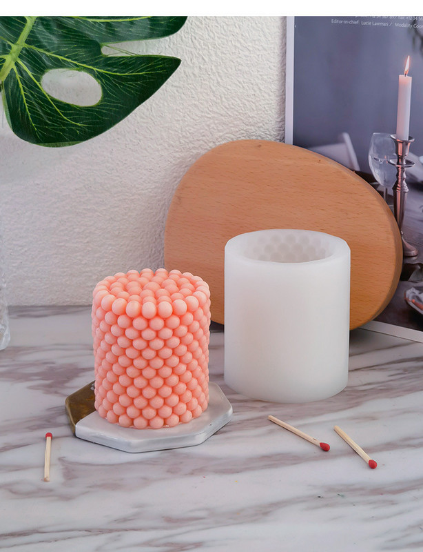 Palli silindriline küünal, silikoonvorm, DIY geomeetriline küünla valmistamise tööriist seep, kalivaik, hallitusvaha jõulukinkide käsitöötarbed