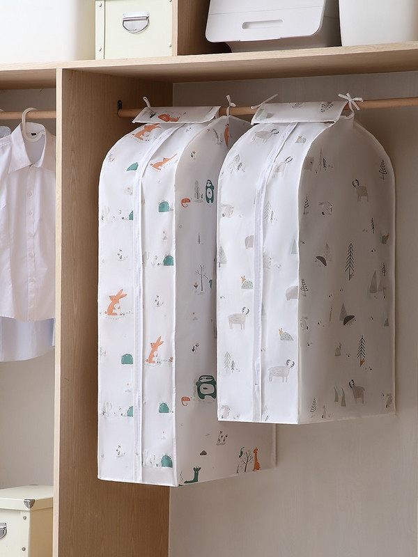 Αδιάβροχες υφασμάτινες τσάντες για κάλυμμα ντουλάπας Διάφανη τσάντα αποθήκευσης ντουλάπα Κάλυμμα σκόνης Προστατευτικό ρούχων Κοστούμι ρούχων Παλτό κάλυμμα σκόνης Organizer