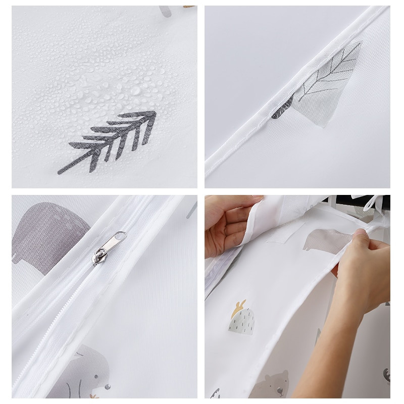 Αδιάβροχες υφασμάτινες τσάντες για κάλυμμα ντουλάπας Διάφανη τσάντα αποθήκευσης ντουλάπα Κάλυμμα σκόνης Προστατευτικό ρούχων Κοστούμι ρούχων Παλτό κάλυμμα σκόνης Organizer