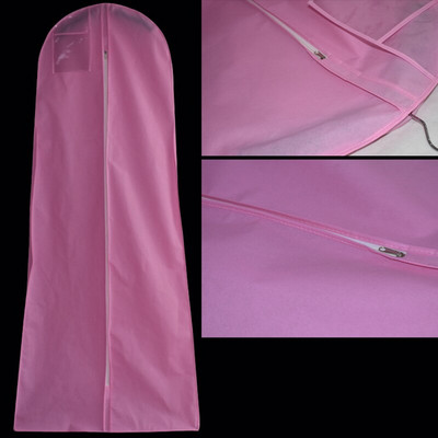 Ροζ κάλυμμα τσάντας αποθήκευσης Θήκη προστασίας ρούχων για νυφικό ένδυμα βραδινό φόρεμα Τσάντες σκόνης αποθήκευσης ταξιδιού Καλύμματα σκόνης