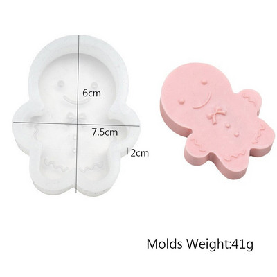 3D-jõulupuu silikoonküünla vorm DIY käsitsi valmistatud piparkoogimees aromaatne seebivaiguvormid jõulukingituseks kodukaunistustarbed