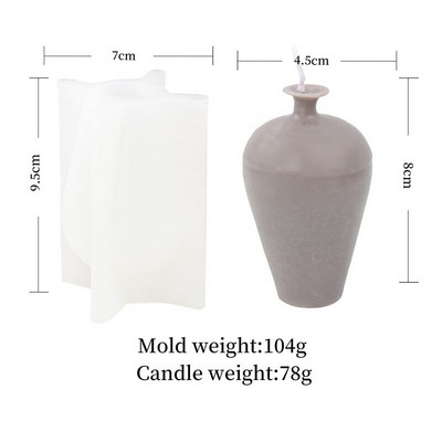 Veinipudel Loovvaas Küünal Silikoonvorm Kipsvorm Nikerdamine Kunst Aroomiteraapia Krohv Kodukaunistamisvorm Pulmakingitus