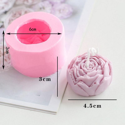 Παιώνια Lotus Λουλούδι Κερί Καλούπι Χειροποίητο Σαπούνι Αρωματοθεραπείας Κόλλα Γύψου Καλούπι Ψήσιμο Καλούπια για Κερί Σοκολάτας Δώρα διακόσμησης σπιτιού