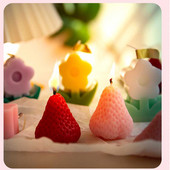 DIY παγωτό φράουλα Χειροποίητη φόρμα κερί σαπούνι φόρμα σιλικόνης Fruit Shape Ice Cube