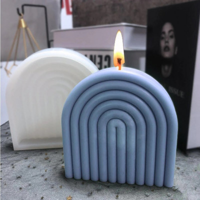 3D Geometric Big Arch Aromatherapy Mold Form Candle Molds Handmade Diy Candle Making Kit Forms Resin Mold Arts