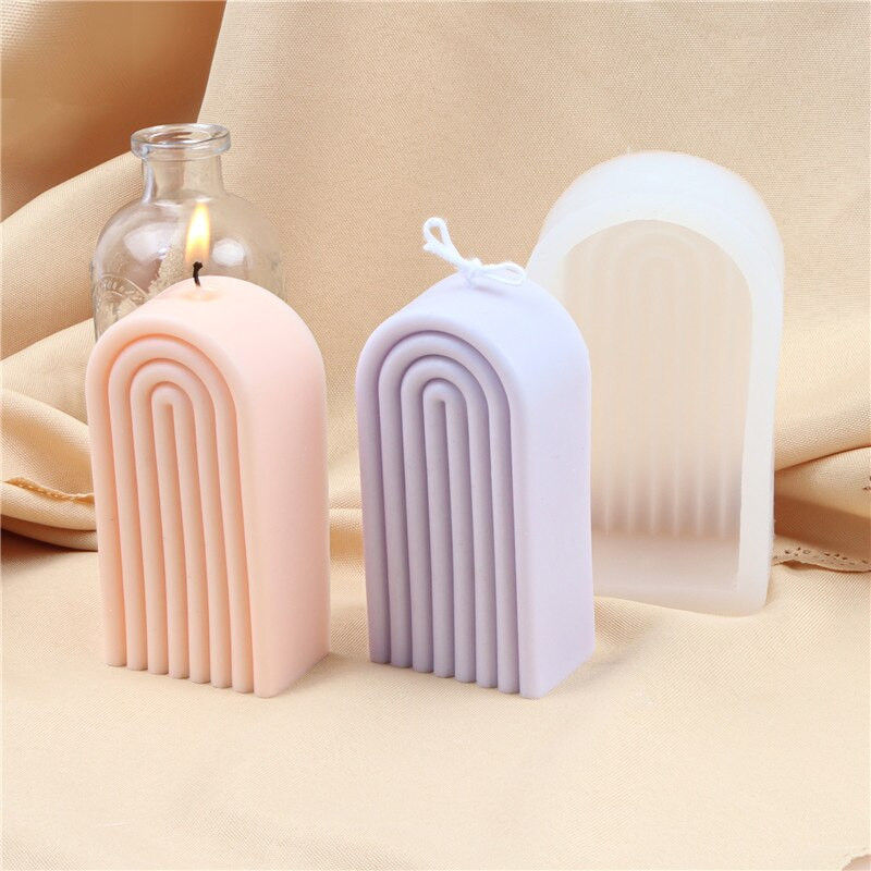 3D Geometric Big Arch Aromatherapy Mold Form Candle Molds Handmade Diy Candle Making Kit Forms Resin Mold Arts