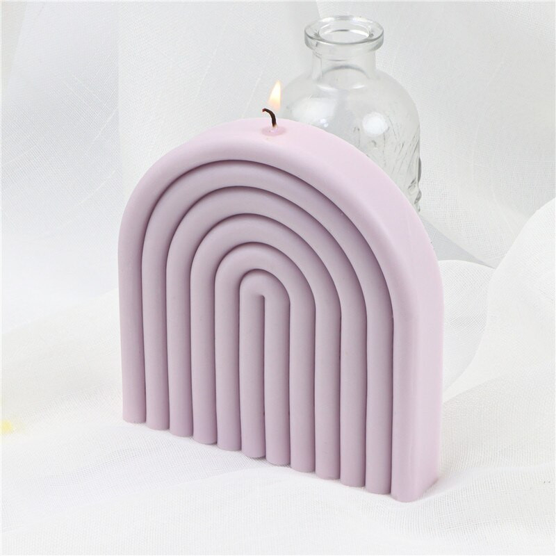 3D Geometric Big Arch Aromatherapy Mold Form Candle Molds Handmade Diy Candle Making Kit Forms Resin Mold Arts