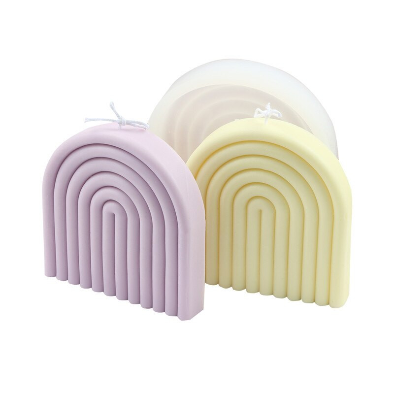 3D Geometric Big Arch Aromatherapy Mold Form Candle Molds Handmade Diy Candle Making Kit Forms Resin Mold Arts