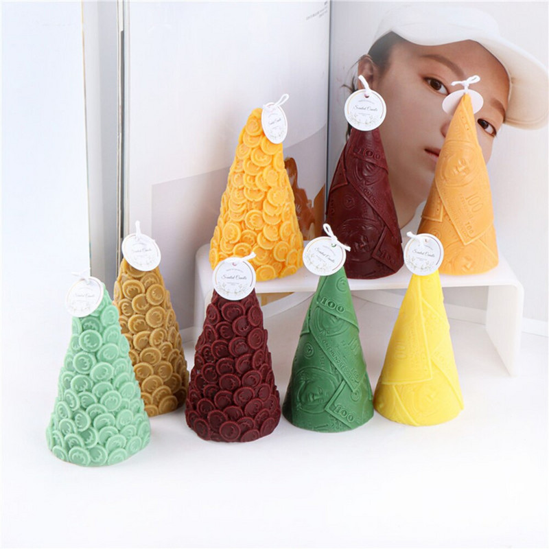 Γεωμετρική φόρμα κατασκευής κεριών σιλικόνης 3D Dollar Euro Tree epoxy Cake Χειροποίητη φόρμα φόρμας χειροτεχνίας DIY για κεριά διακόσμηση σπιτιού