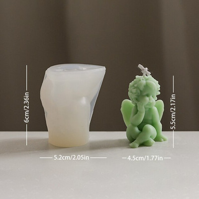 Ingel küünal silikoonvorm DIY aroomiteraapia kipsist küünal käsitööna valmistatud seebist vaigust vorm küünal vahavormi valmistamine kodus käsitöö kaunistus