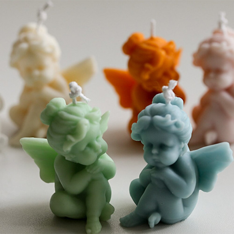 Ingel küünal silikoonvorm DIY aroomiteraapia kipsist küünal käsitööna valmistatud seebist vaigust vorm küünal vahavormi valmistamine kodus käsitöö kaunistus