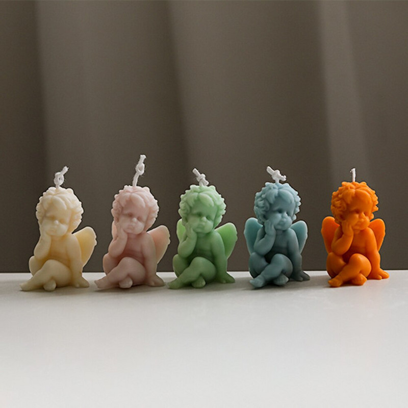 Ingel küünal silikoonvorm DIY aroomiteraapia kipsist küünal käsitööna valmistatud seebist vaigust vorm küünal vahavormi valmistamine kodus käsitöö kaunistus