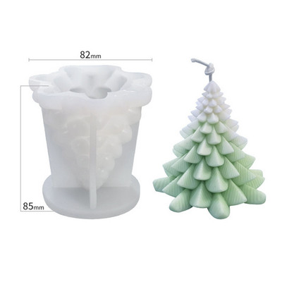 Τρισδιάστατο κερί Χριστουγεννιάτικου δέντρου Φόρμα σιλικόνης Χριστουγεννιάτικο δώρο DIY Ζελέ παγωτό καλούπια ψησίματος Χειροποίητη φόρμα αρώματος από πηλό