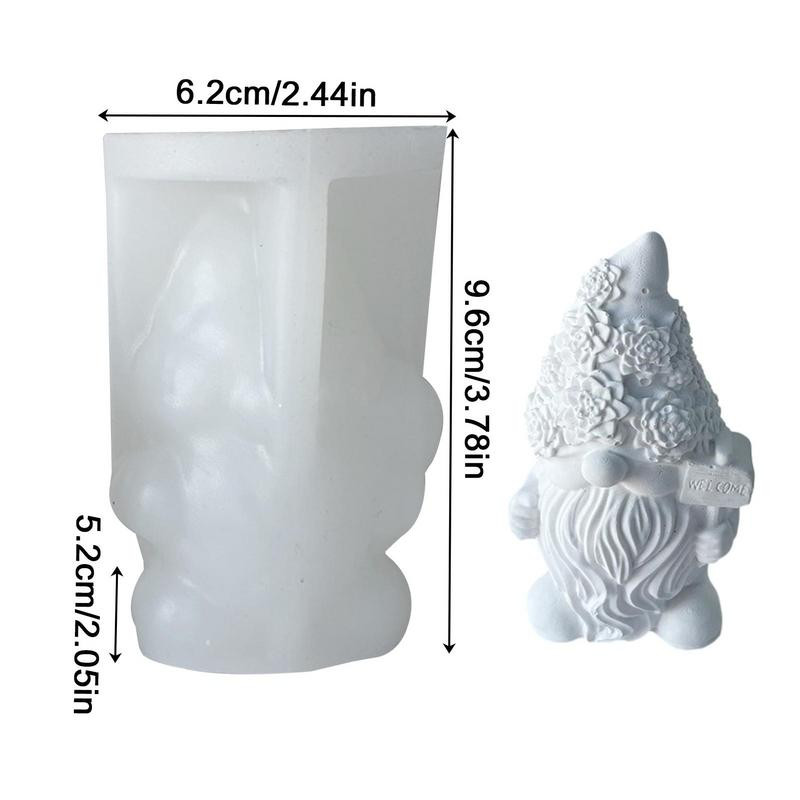 Mucegai din silicon 3D Gnome de Crăciun Mucegai din rășină fără față Moș Crăciun Forme pentru săpun pentru bricolaj Artizanat Decorarea torturilor Articole pentru lumânări